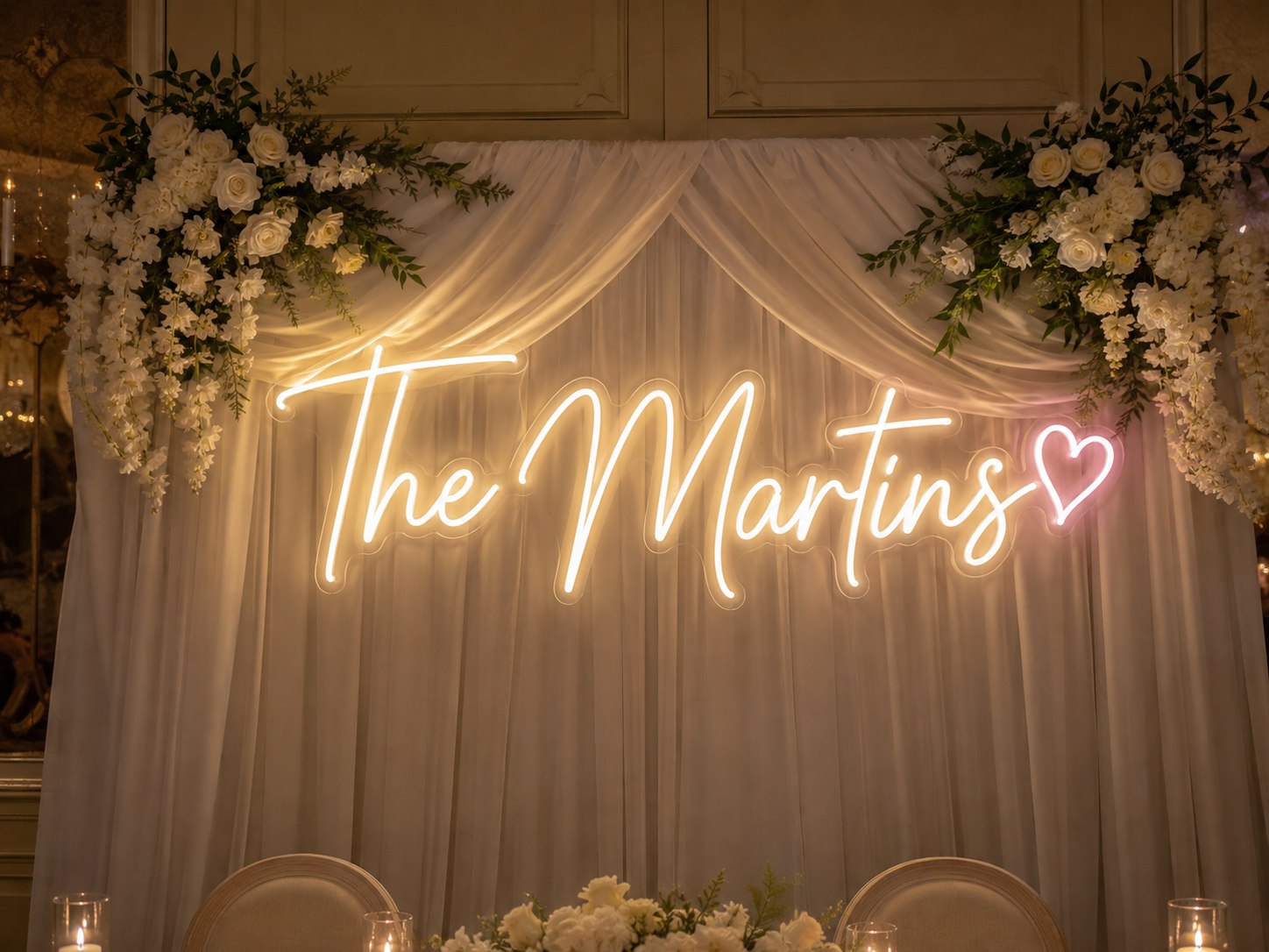 Finished custom neon sign